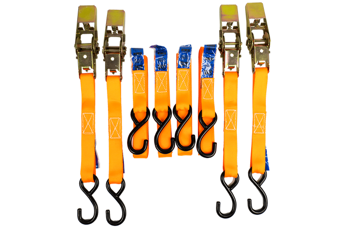 Σετ τεσσάρων ιμάντων μεταφοράς με εντατήρα UNITRAILER 4m/25mm/0,68t σε θήκη