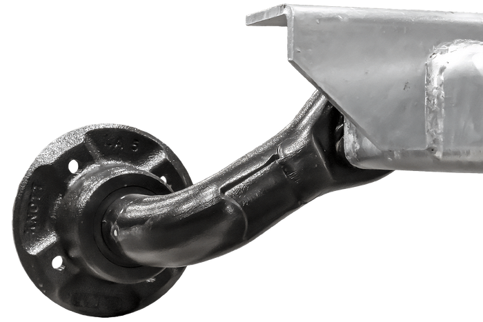 Άξονας χωρίς φρένα KNOTT VG7-L για ρυμουλκούμενο 750kg 1200mm 1650mm 4x100