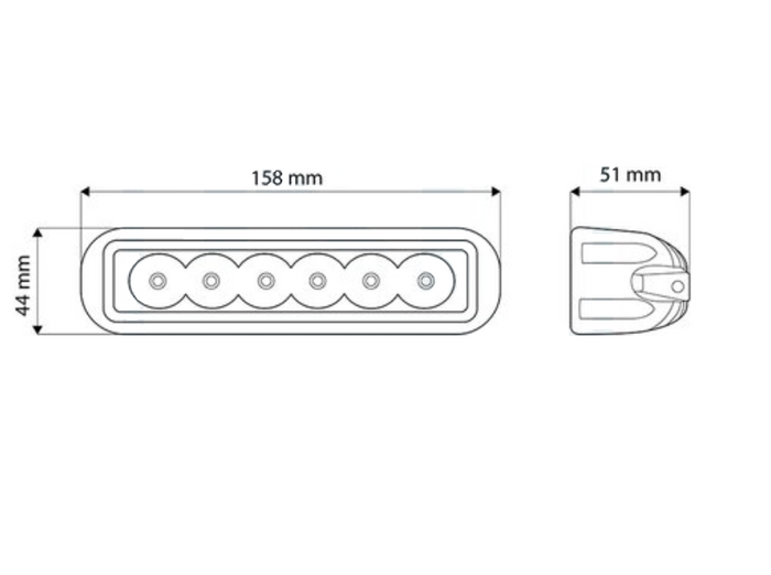 Ανακλαστήρας λάμπας εργασίας LED TT TECHNOLOGY TT.13218F 6xLED 900lm