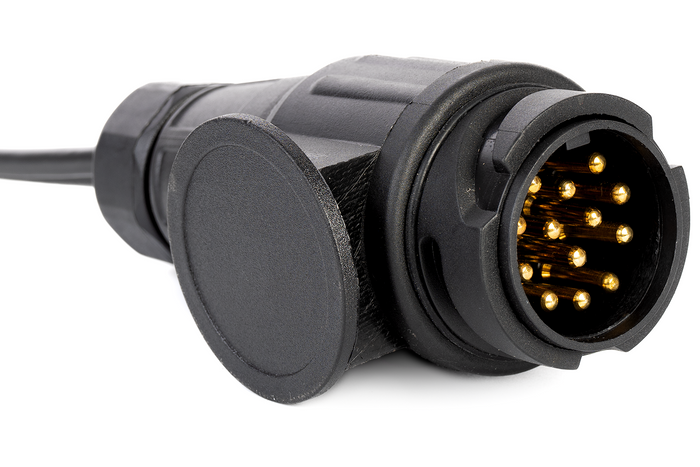 Ηλεκτρική εγκατάσταση MANTES, καλωδίωση ρυμούλκησης, 4m, φις 13 επαφών, ξιφολόγχες 2x5 επαφών