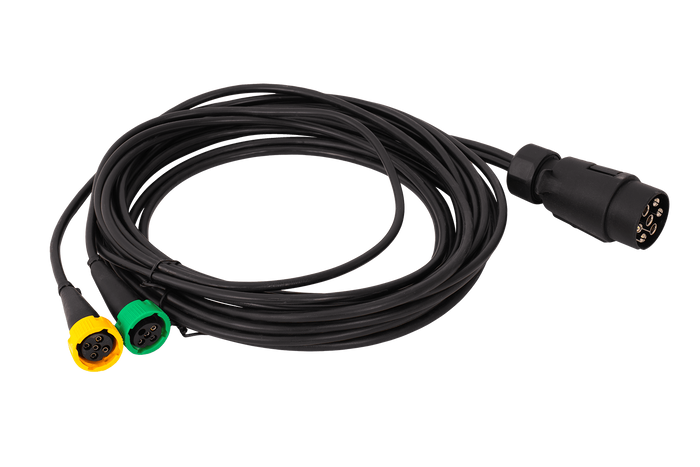 Ηλεκτρική εγκατάσταση MANTES, πλεξούδα τρέιλερ, 5m, βύσμα 7PIN, ξιφολόγχες 2x 5PIN