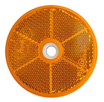 Στρογγυλός ανακλαστήρας fi 60 mm πορτοκαλί με τρύπα