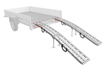 UNITRAILER ALR003 πτυσσόμενες ράμπες αλουμινίου για ρυμουλκούμενα 221cm 680kg με ιμάντα και στήριξη, σετ 2 τεμαχίων
