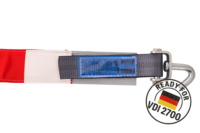 Ιμάντας μεταφοράς ρυμούλκησης HEFFA CARLINE 130, ιμάντας ασφάλισης τροχού 2,8m/50mm/5t VDI 2700