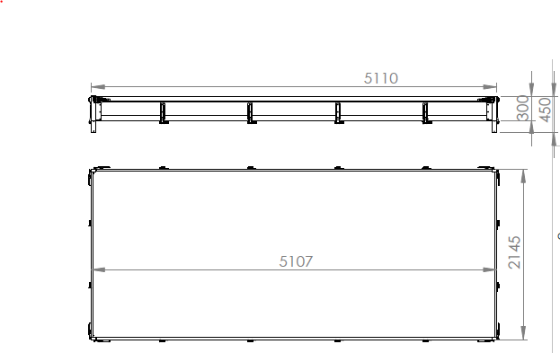Πλευρικά μέρη αλουμινίου OUTLET BIS H-300 για ρυμουλκούμενα CARPLATFORM 5121 και UNIPLAT 500/3