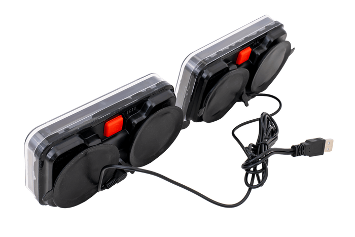 TT Technology TT.12028B-DI Πίσω φώτα LED 3 λειτουργιών αριστερά+δεξιά, ασύρματα, μαγνητικά