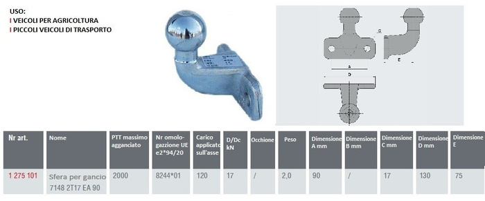 Κοτσαδόρος ρυμούλκησης AL-KO 2000kg ισχυρός