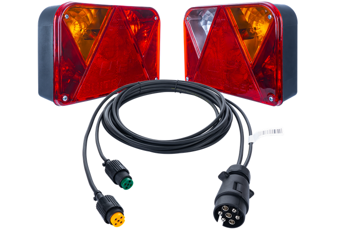 Πίσω φώτα DOBPLAST DPT35 + καλωδίωση MANTES 4m 7PIN