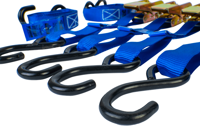 Σετ τεσσάρων ιμάντων μεταφοράς με εντατήρα UNITRAILER 4m/25mm/0,68t μπλε